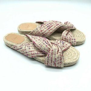 Castañer Womens Sandals Slides Fabric Tweed Purple